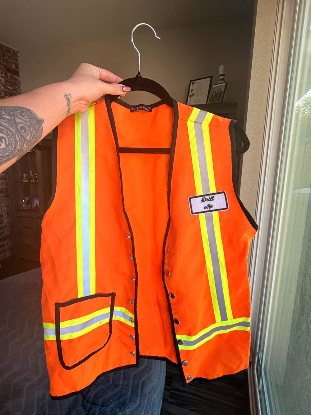 Dolls Kill Neon Orange Reflective Safety Vest